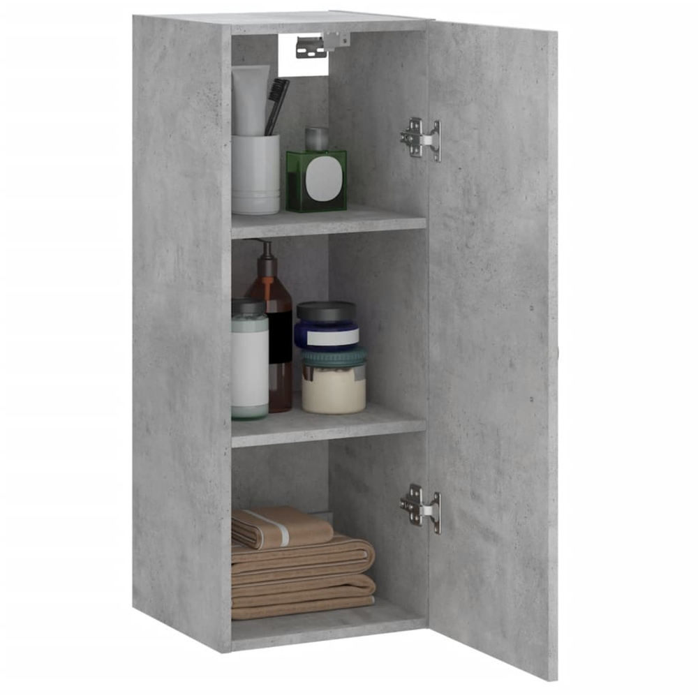 vidaXL Single Door Concrete Grey Wall Mounted Cabinet Image 4