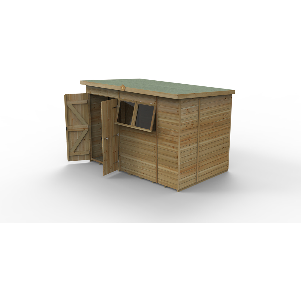 Forest Garden Timberdale 10 x 6ft 2 Opening Pent Shed Image 3