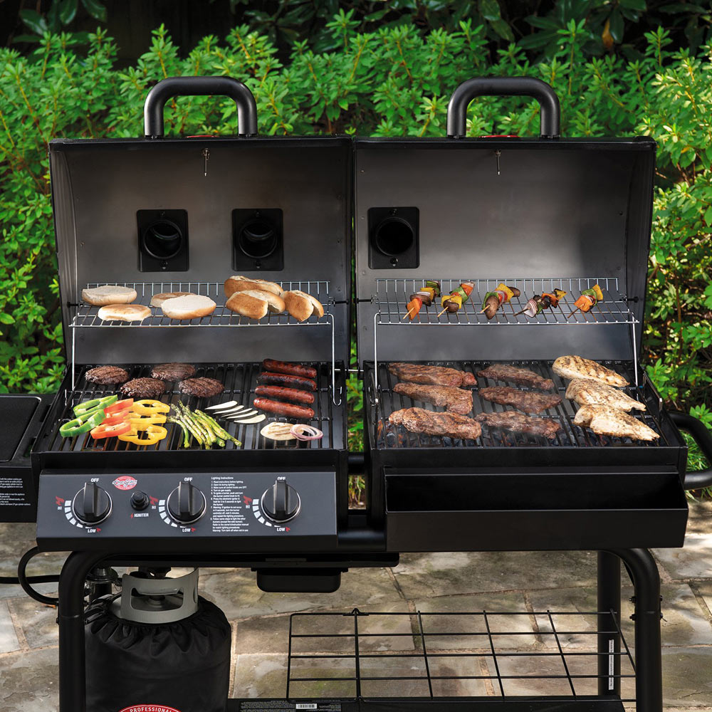 Arbitrage Onvermijdelijk bijtend Char-Griller Duo Gas and Charcoal Barbecue with Side Burner | Wilko