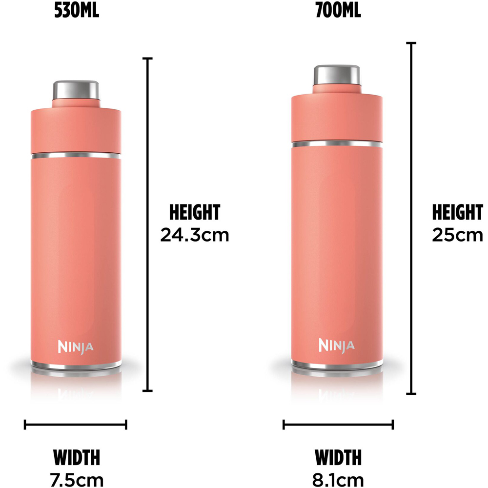 Ninja Thirsti Coral Travel Bottle 530ml Image 9