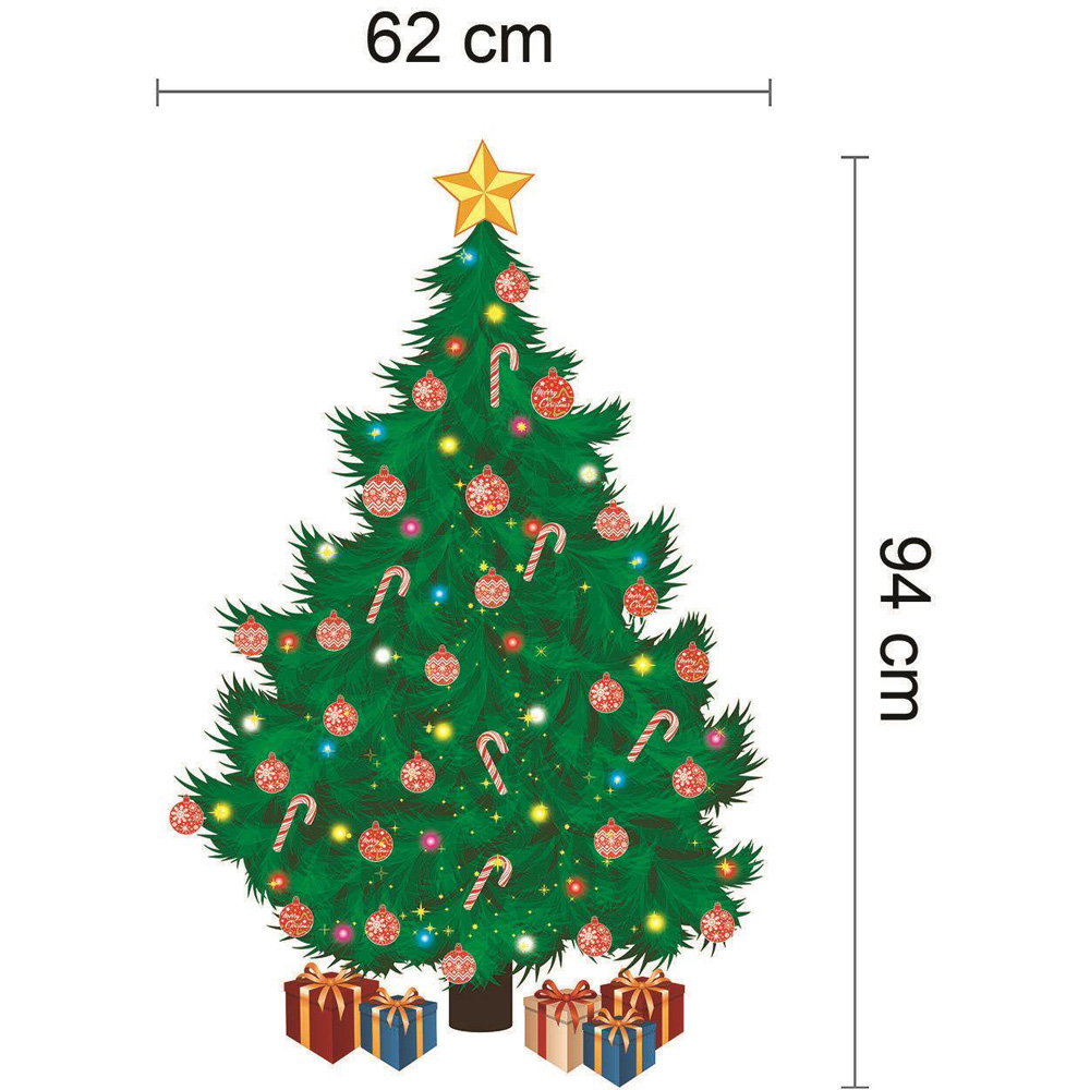 Walplus Christmas Tree with Glow In Dark Stars Self Adhesive Wall Stickers Image 3