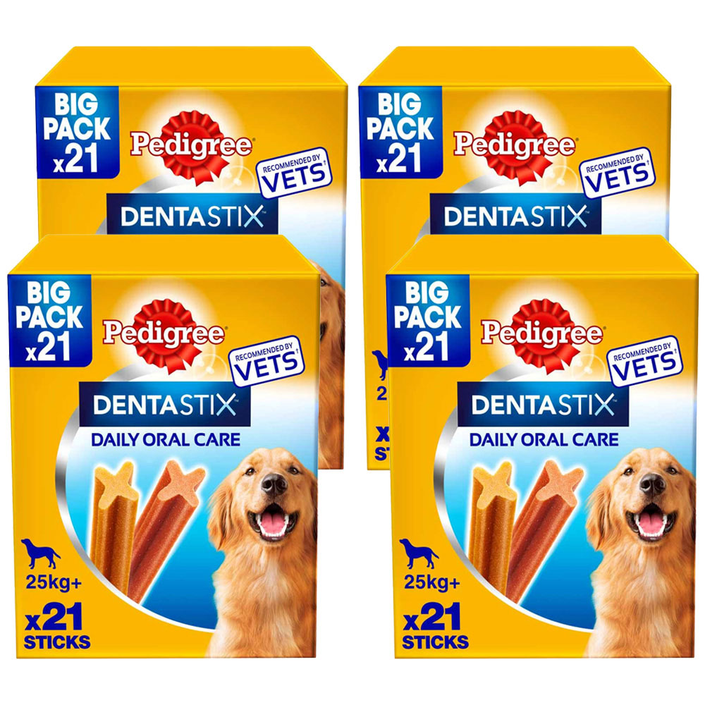 Pedigree Dentastix Daily Adult Large Dog Treats 810g Case of 4 x 21 Pack Image 1