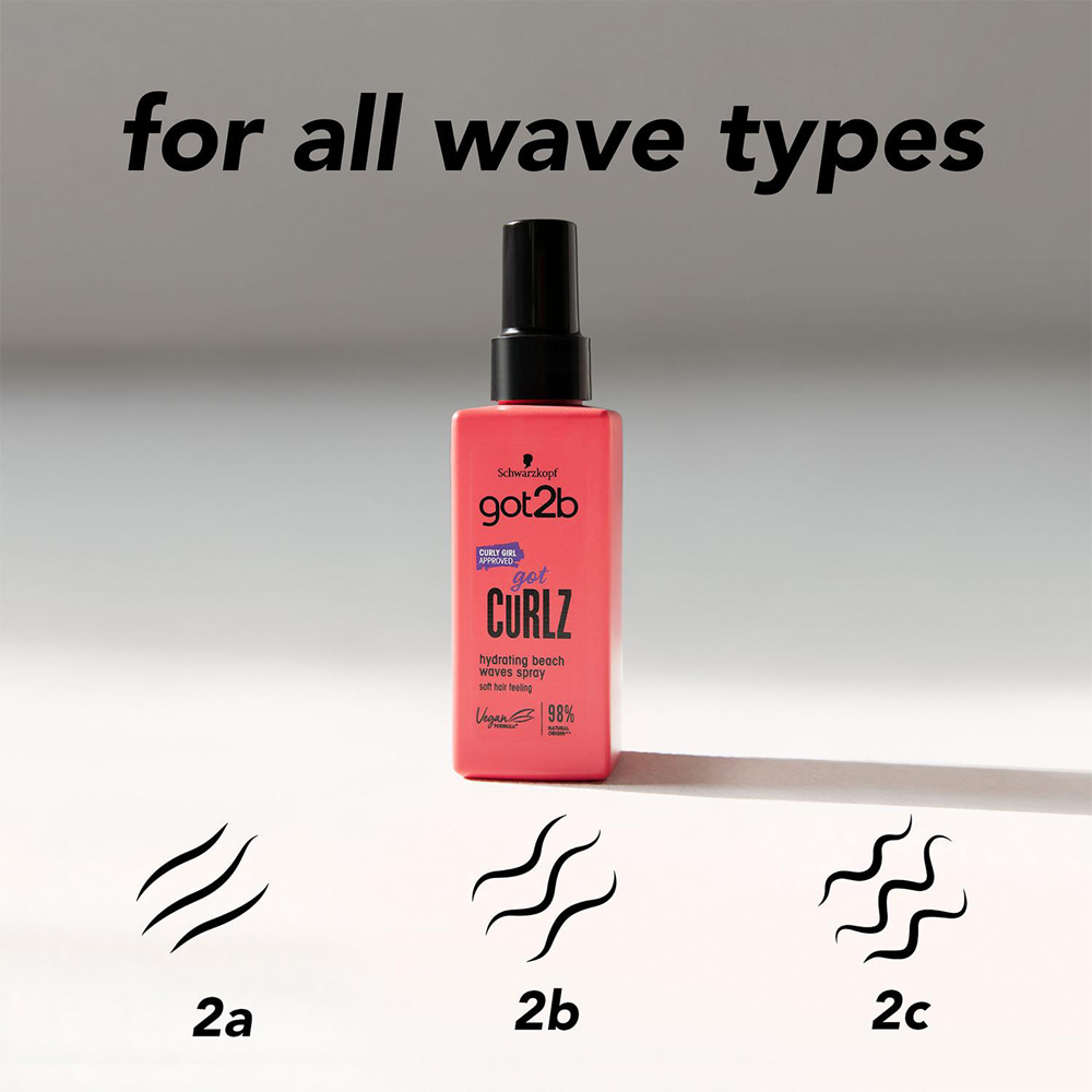Got2b Got Curlz Hydrating Beach Curly Waves Hair Spray 150ml 3 Pack Image 3