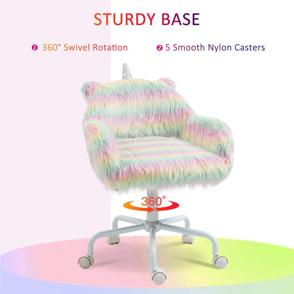 Portland Unicorn Multicolour Swivel Chair Image 6