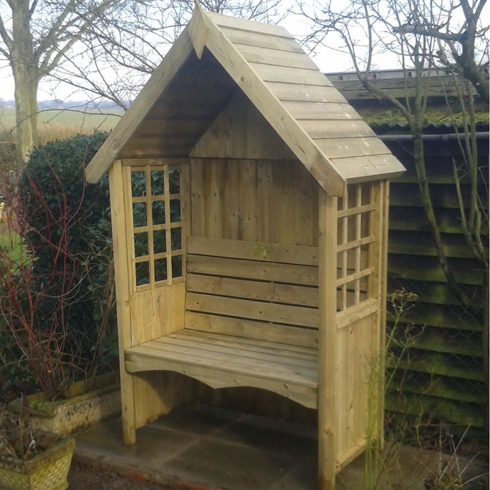 Shire Mimosa 4.6 x 7.1ft Pressure Treated Arbour Image 4