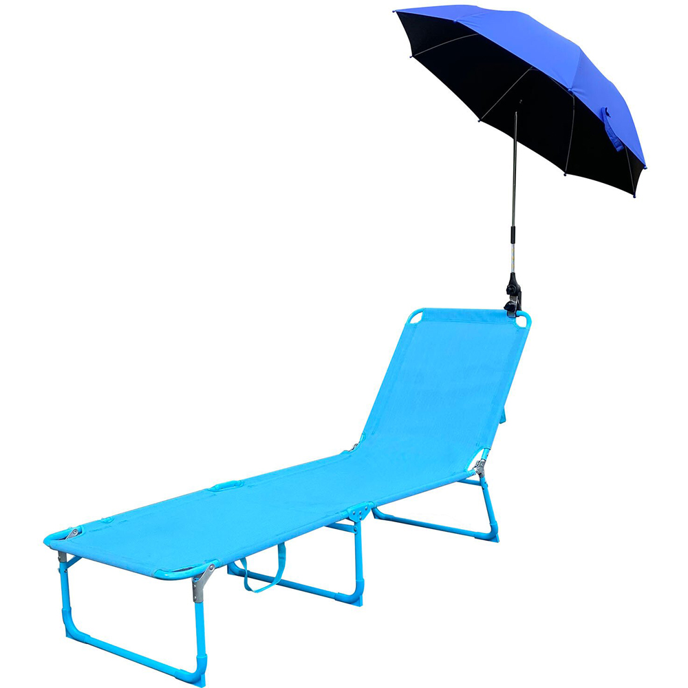 Outdoor Essentials Blue Universal Parasol with Clamp 1m Image 3