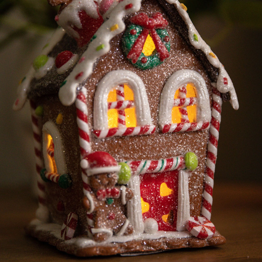 Samuel Alexander Gingerbread Candy Cottage LED Christmas Decoration Image 4