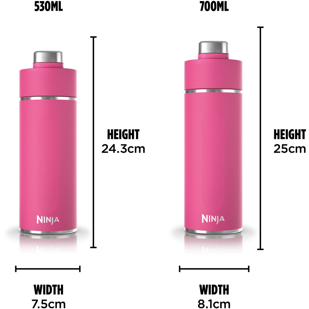 Ninja Thirsti Hot Pink Travel Bottle 700ml Image 8