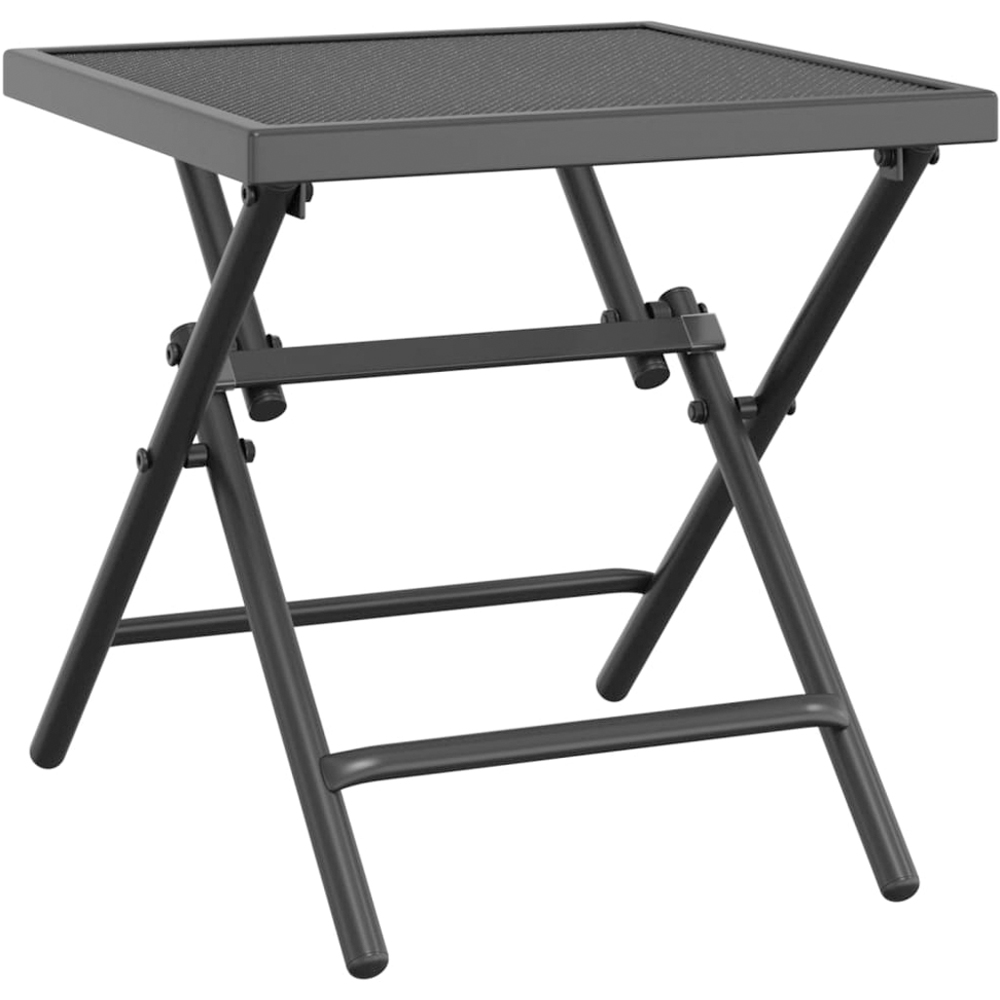 vidaXL Anthracite Steel Mesh Foldable Garden Table 38 x 38 x 38cm Image 2