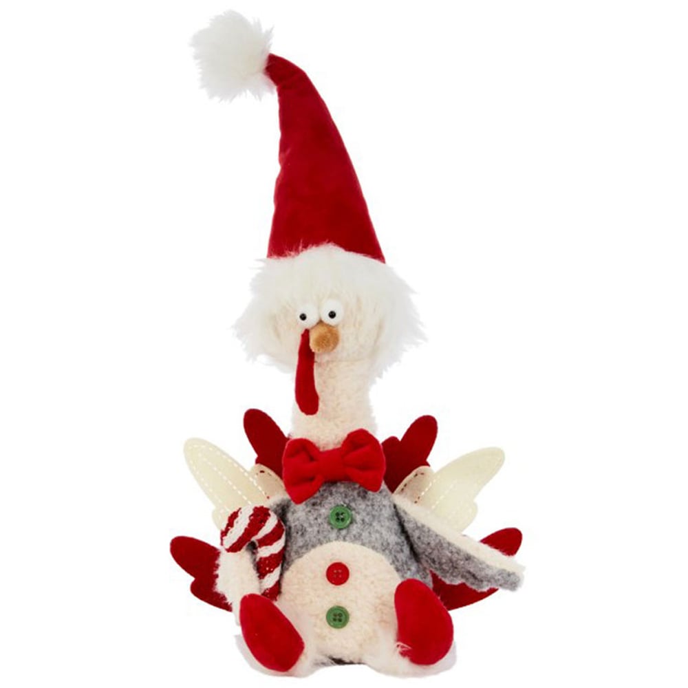Marco Paul Turkey Santa Plush Ornament Image 1
