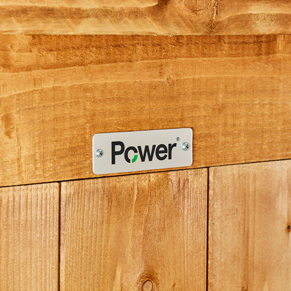 Power Sheds 4 x 4ft Double Door Overlap Apex Wooden Shed Image 3