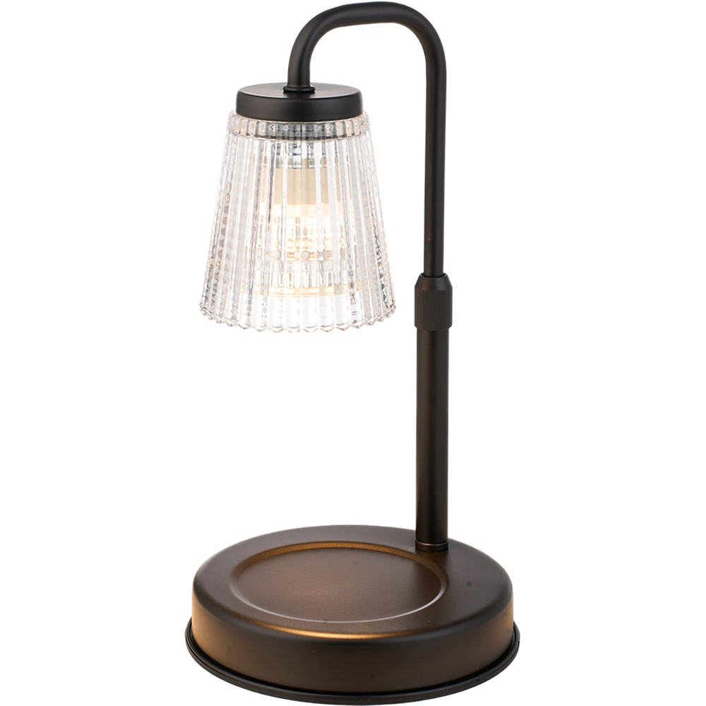 Living and Home Black Height Adjustable Tabletop Candle Warmer Lamp Image 2