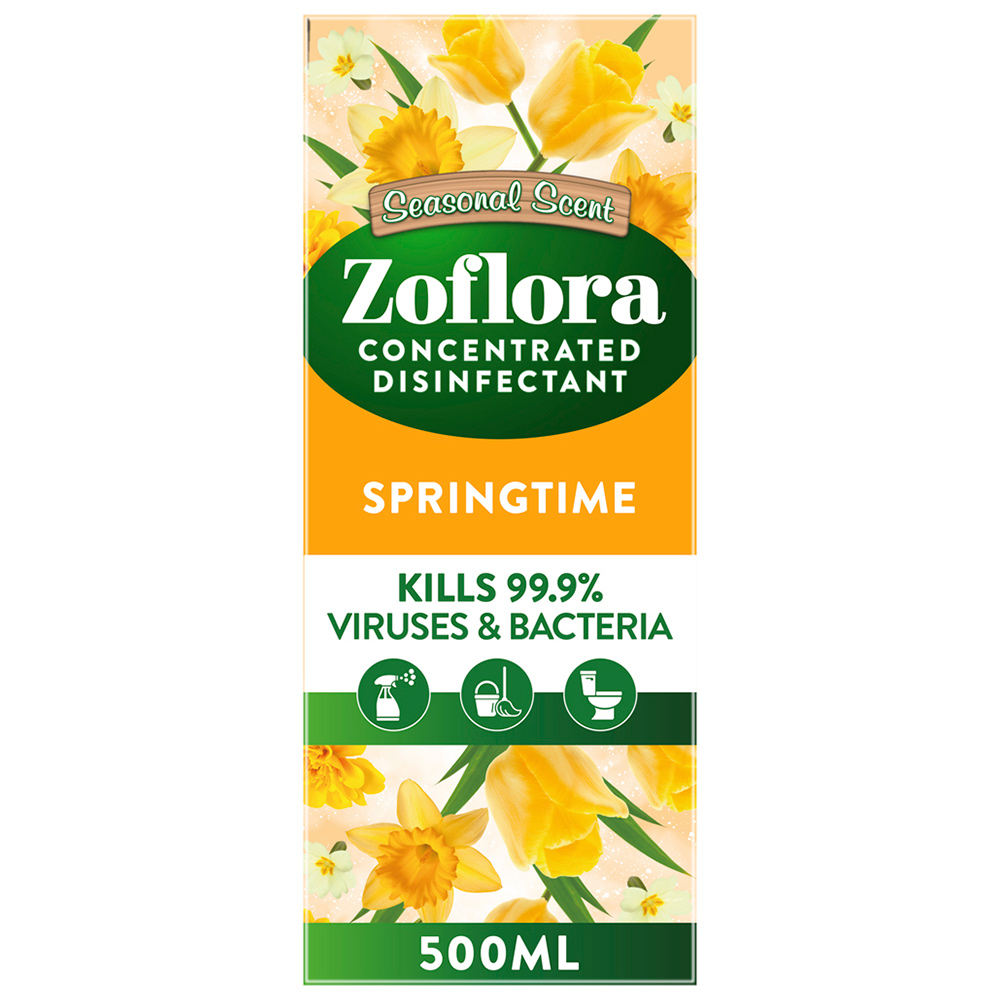 Zoflora Springtime Concentrated Multipurpose Disinfectant 500ml Image 1