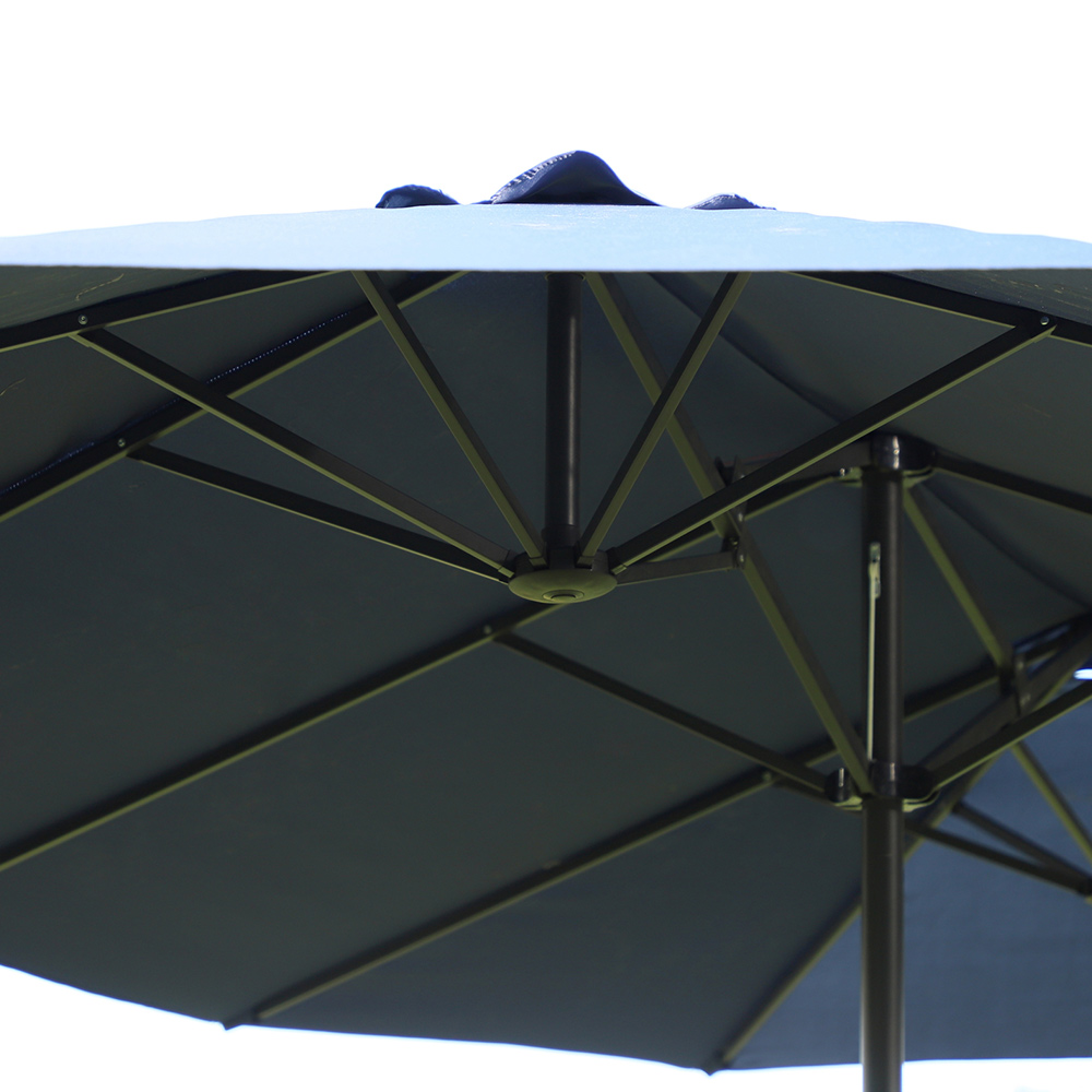 Outsunny Blue Double Sided Garden Crank Parasol 4.6m Image 3
