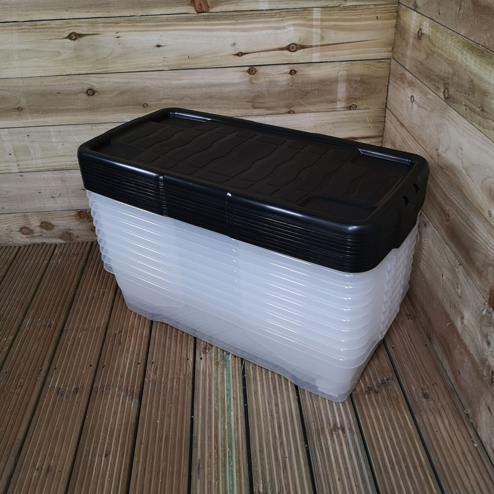 Samuel Alexander 42L Under Bed Storage Box with Lid 10 Pack Image 2