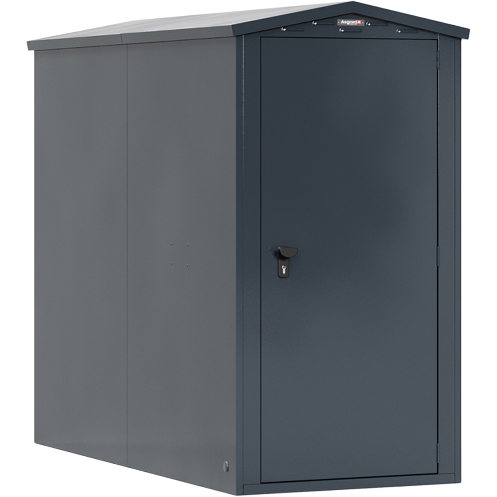 Asgard Sentry 3 x 7ft Grey Apex E Bike Storage Shed Image 1