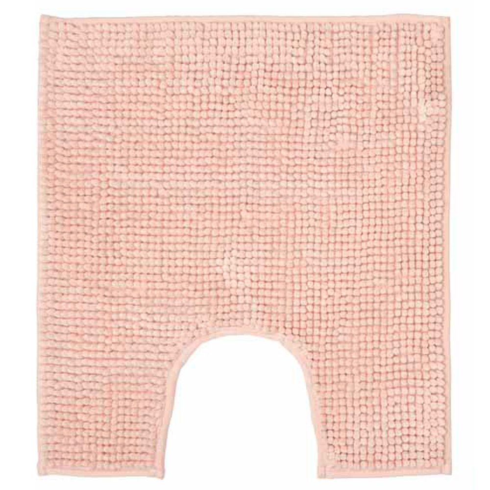 Wilko Chenille Bath Mat and Pedestal Set Pink Wilko