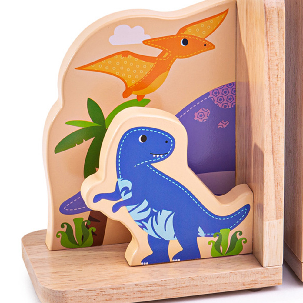 Tidlo Wooden Dinosaur Bookends Image 3