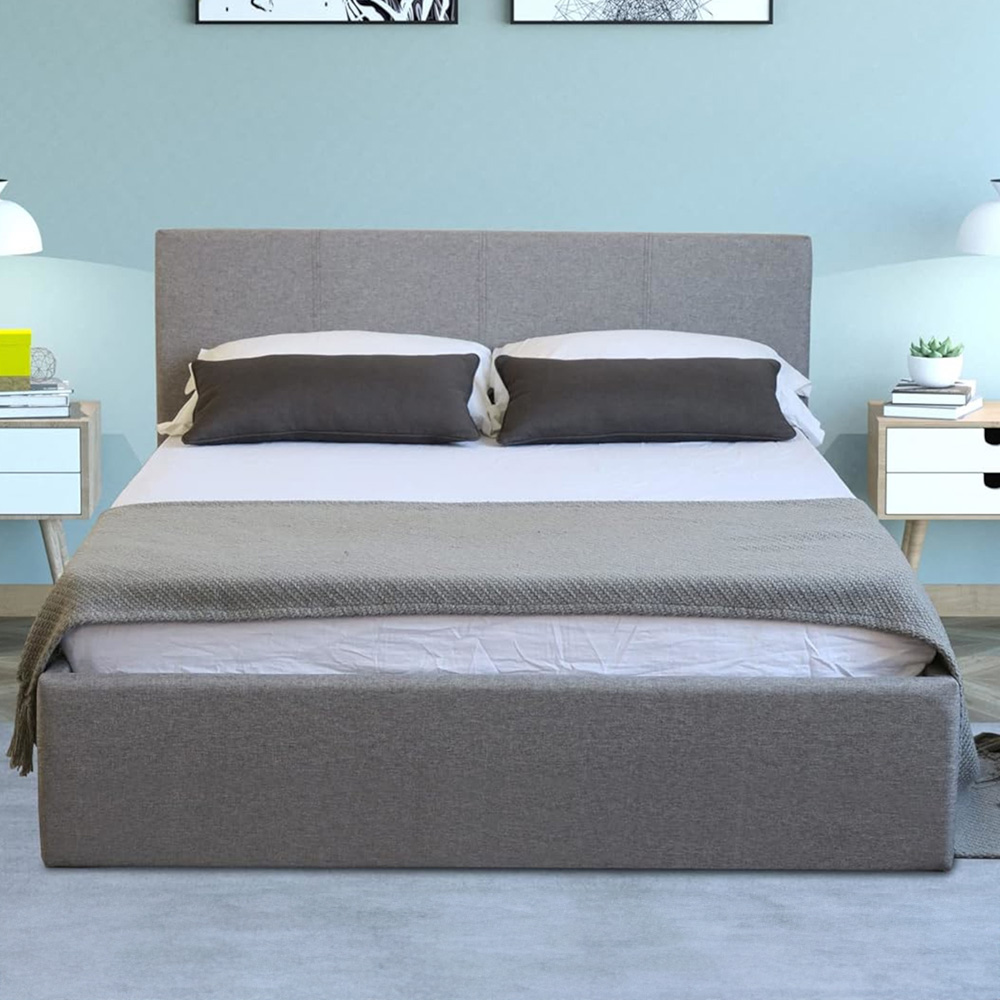 Home Treats Small Double Grey Ottoman Bed Image 6