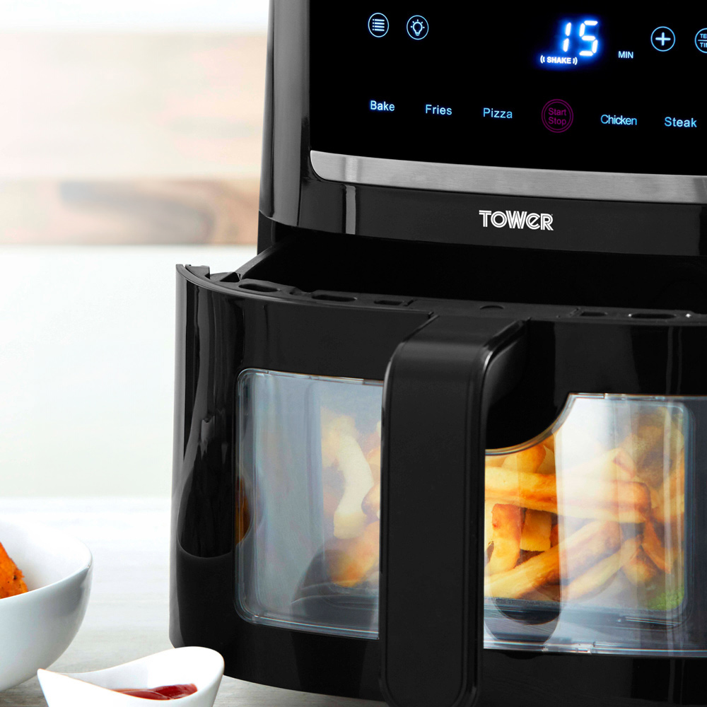 Tower T17118 Vortx Black 8L Space Saver Digital Air Fryer 1800W Image 2