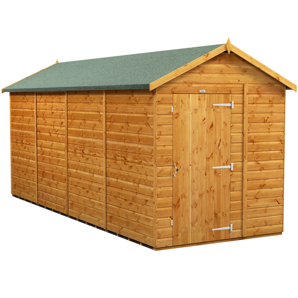 Power Sheds 16 x 6ft Apex Wooden Shed Image 1