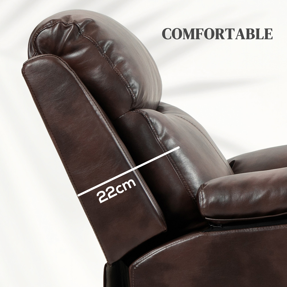 HOMCOM Brown Power Lift Electric Recliner Chair with Remote Control Image 5