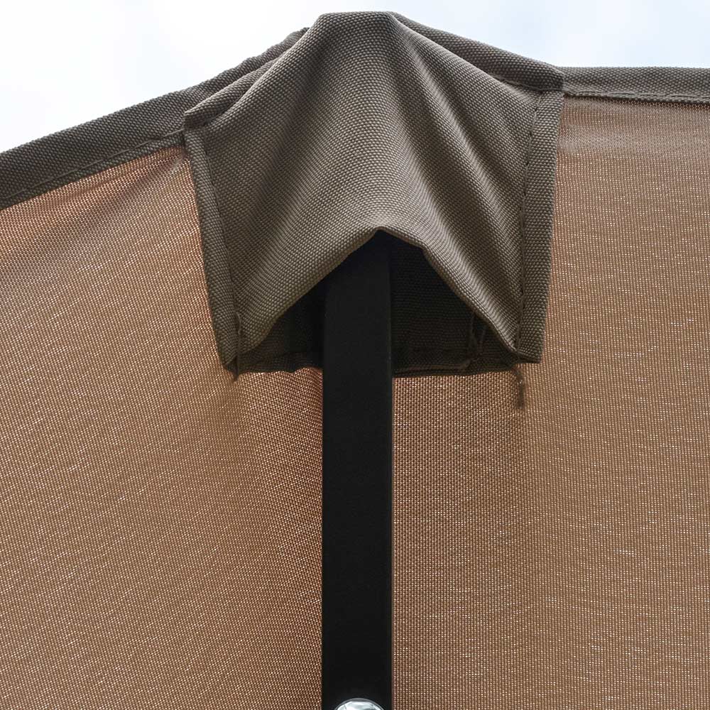 Outsunny Khaki Double Sided LED Garden Parasol 4.4m Image 4