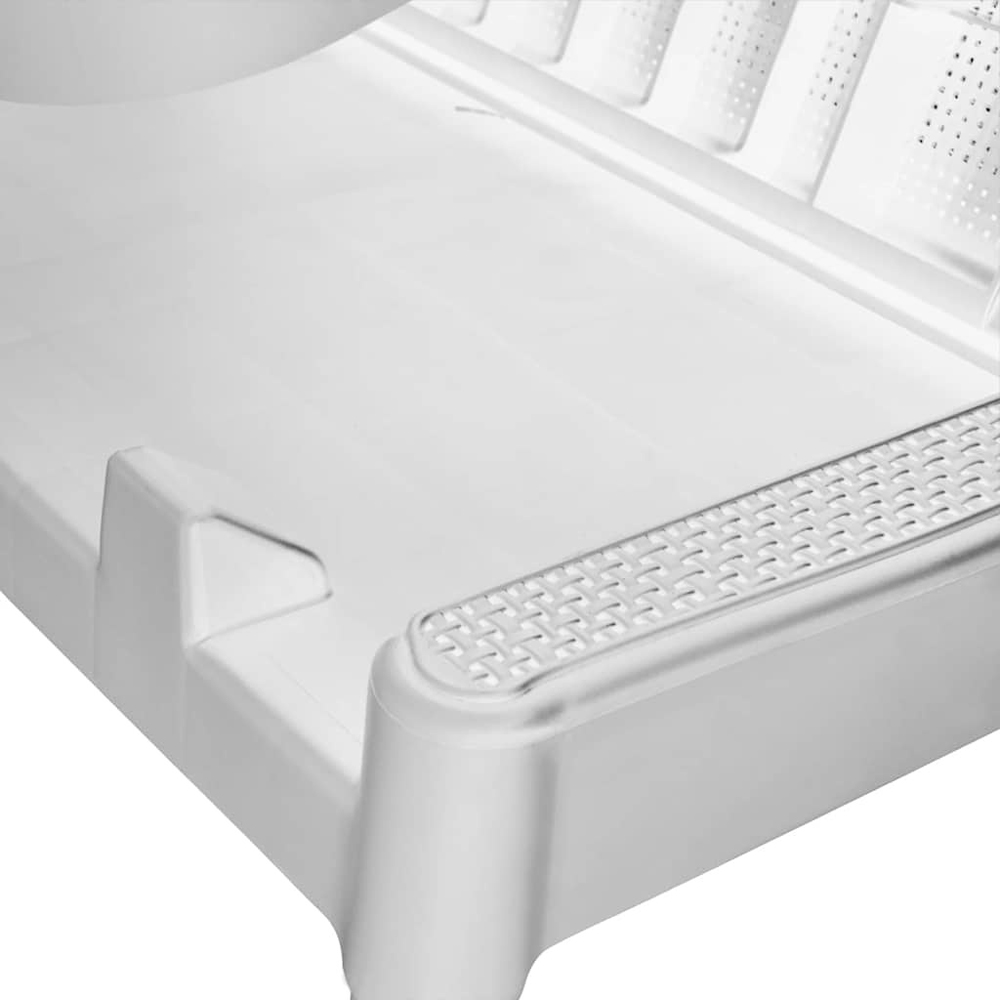 Walplus White Jute 4 Position Adjustable Sun Lounger Image 6