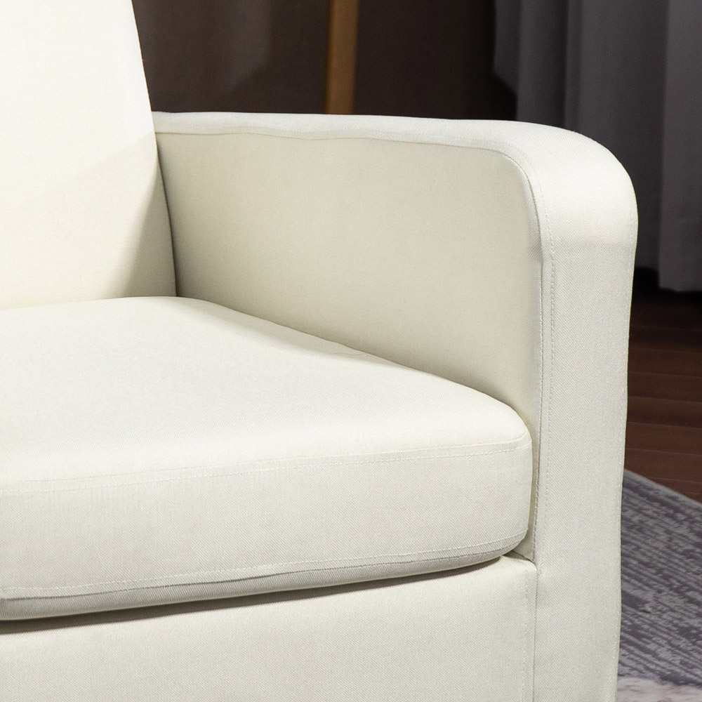 Portland Cream White Accent Chair Image 3