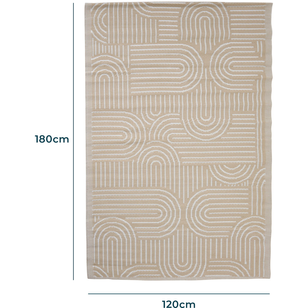Jack Stonehouse Beige Arch Waterproof Anti-Slip Outdoor Rug 120 x 180cm Image 4