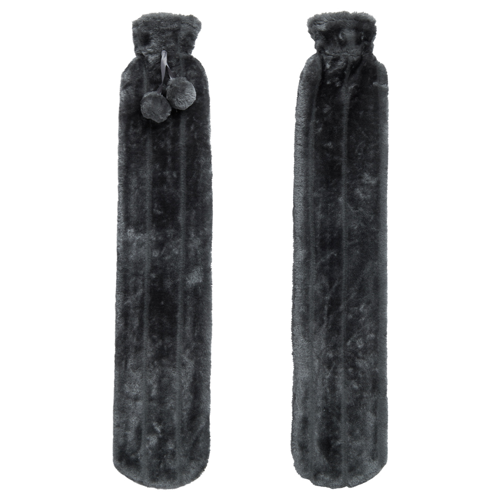 Single Wilko Faux Fur Long Hot Water Bottle in Assorted styles Image 4