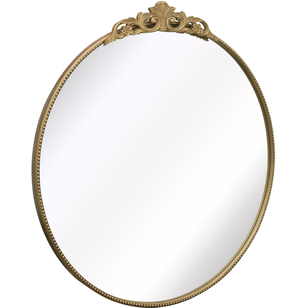 The Crown Gold Metal Wall Mirror 100 x 100cm Image 3