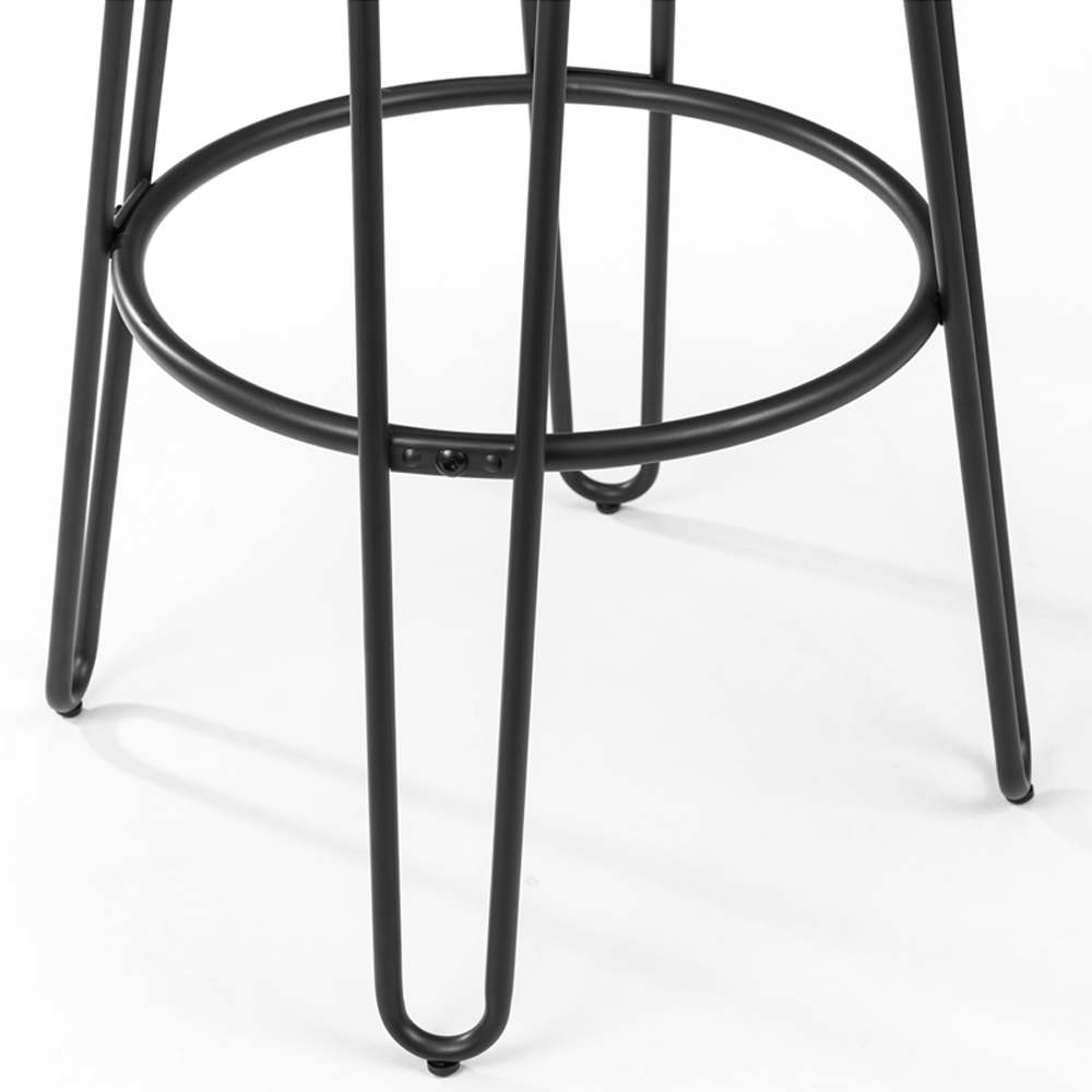 Julian Bowen Dalston Oak Round Bar Stool Set of 2 Image 5