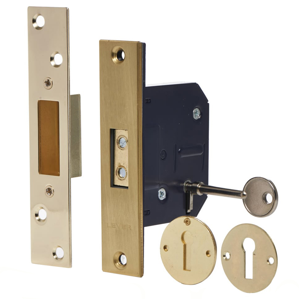 Wilko 5 Lever Mortice Deadlock 65mm Image