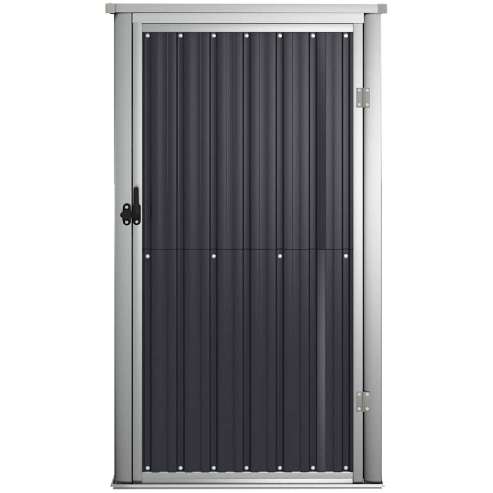vidaXL 2.9 x 2.9ft Anthracite Galvanised Steel Pent Garden Shed Image 3
