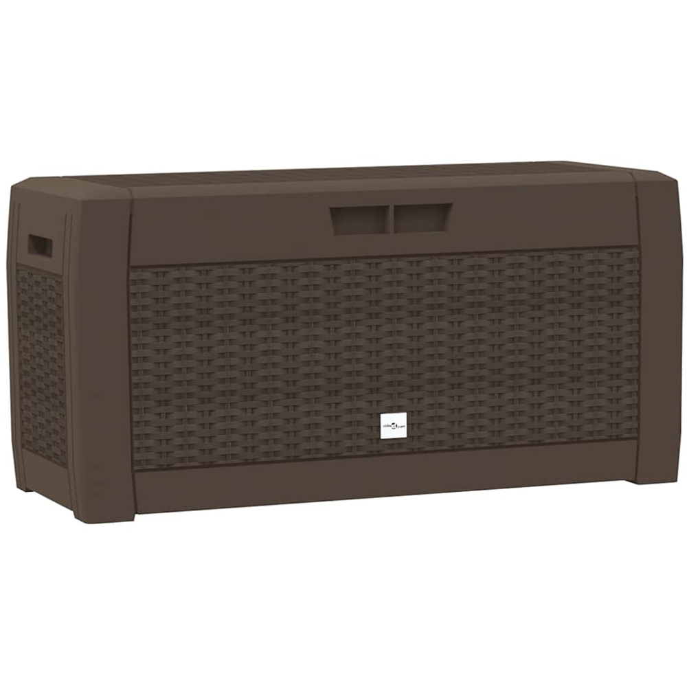 vidaXL 310L Brown Polypropylene Garden Storage Box Image 1
