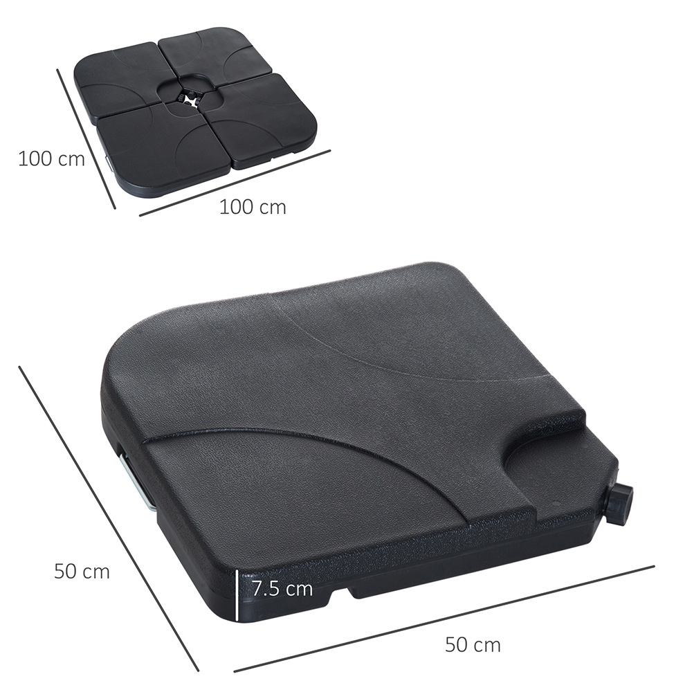Outsunny 4pc Umbrella Base 15L Each PC Image 5