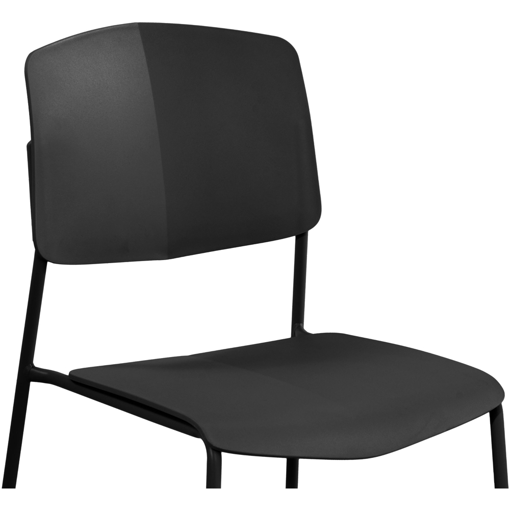 Core Products Academy Set of 2 Black Plastic Kitchen Chair Image 6