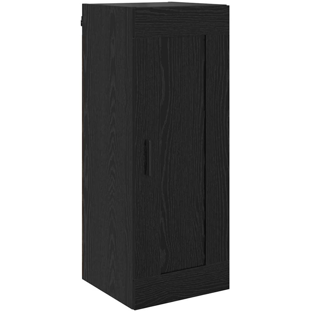 vidaXL Single Door 3 Drawer Black Oak Highboard with Metal Legs Image 7