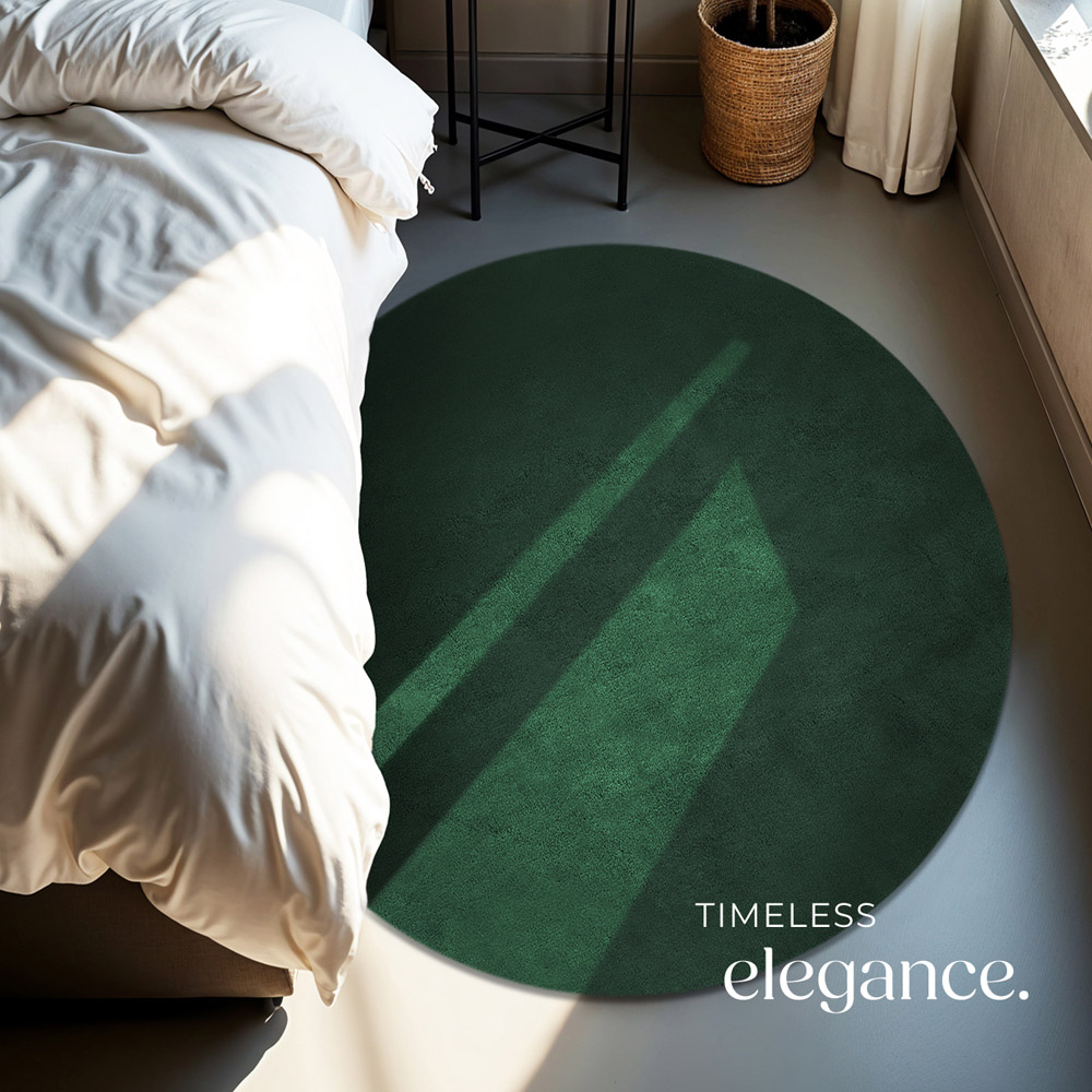 tectake Zonelle Green Short Pile Ultra Soft Rug 120 x 120cm Image 6