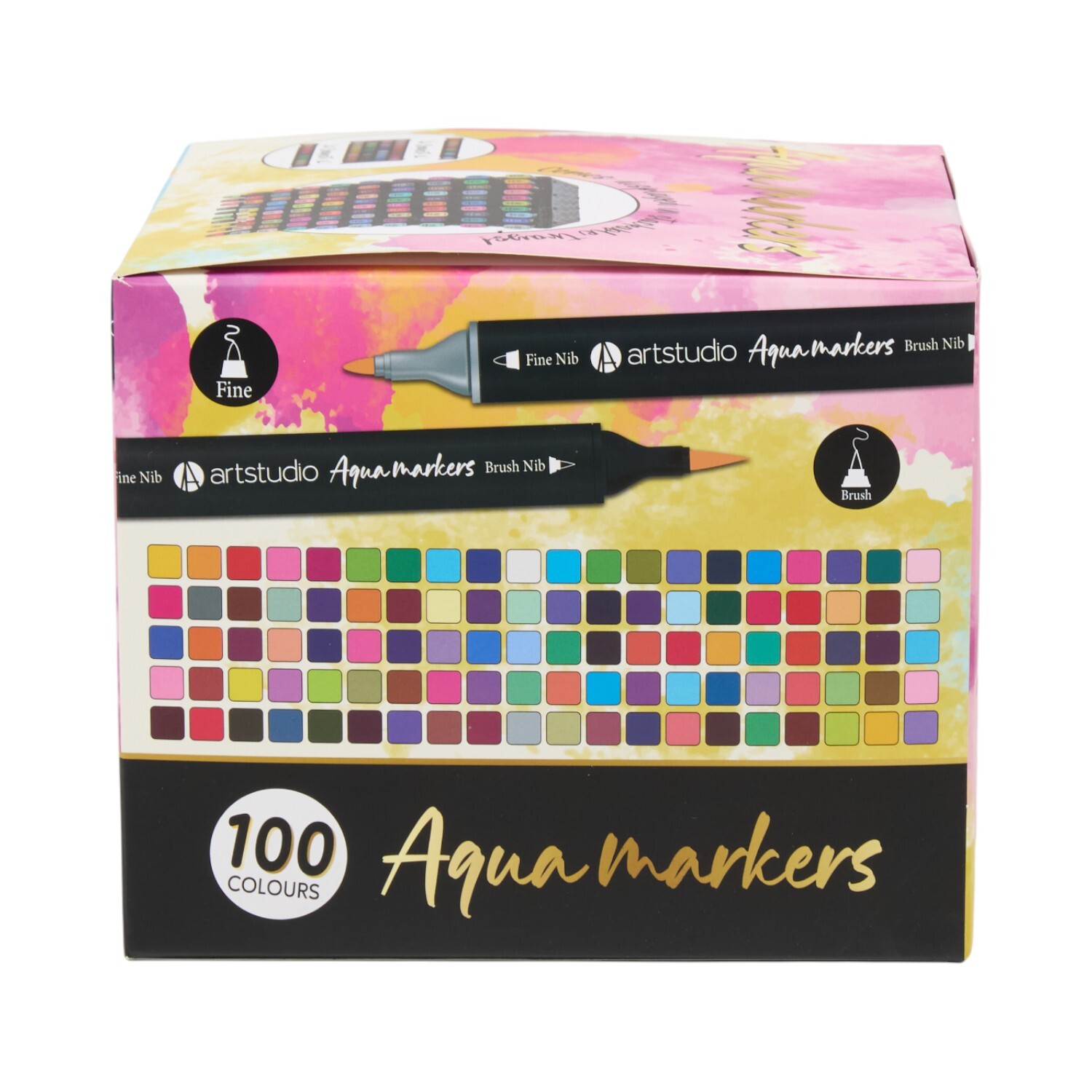 Pack of 100 Aqua Markers with Tray Image 2