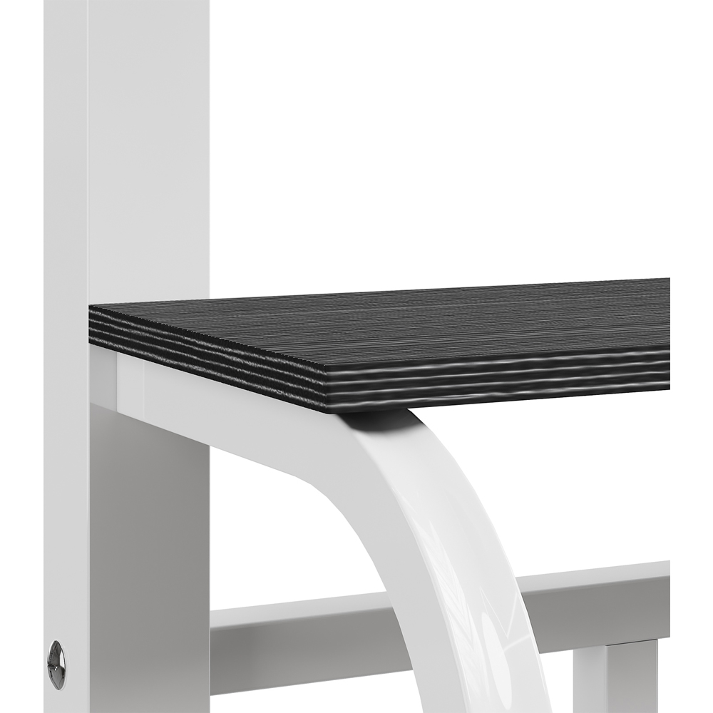 Living and Home 2 Shelf White Adjustable Overbed Table Image 4