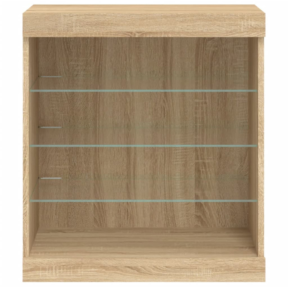 vidaXL 4 Shelf Sonoma Oak Sideboard with RGB LED Lights Image 6