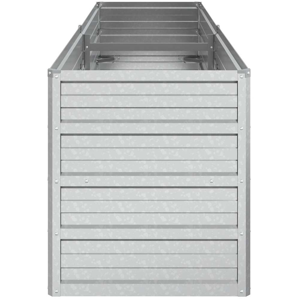vidaXL Silver Galvanised Steel Square Raised Garden Bed 160 x 40 x 45cm Image 4