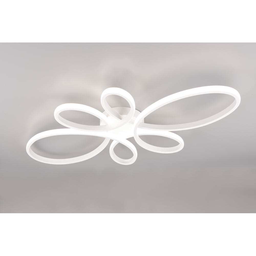 TRIO Fly White Matt Integrated LED Ceiling Light Image 2
