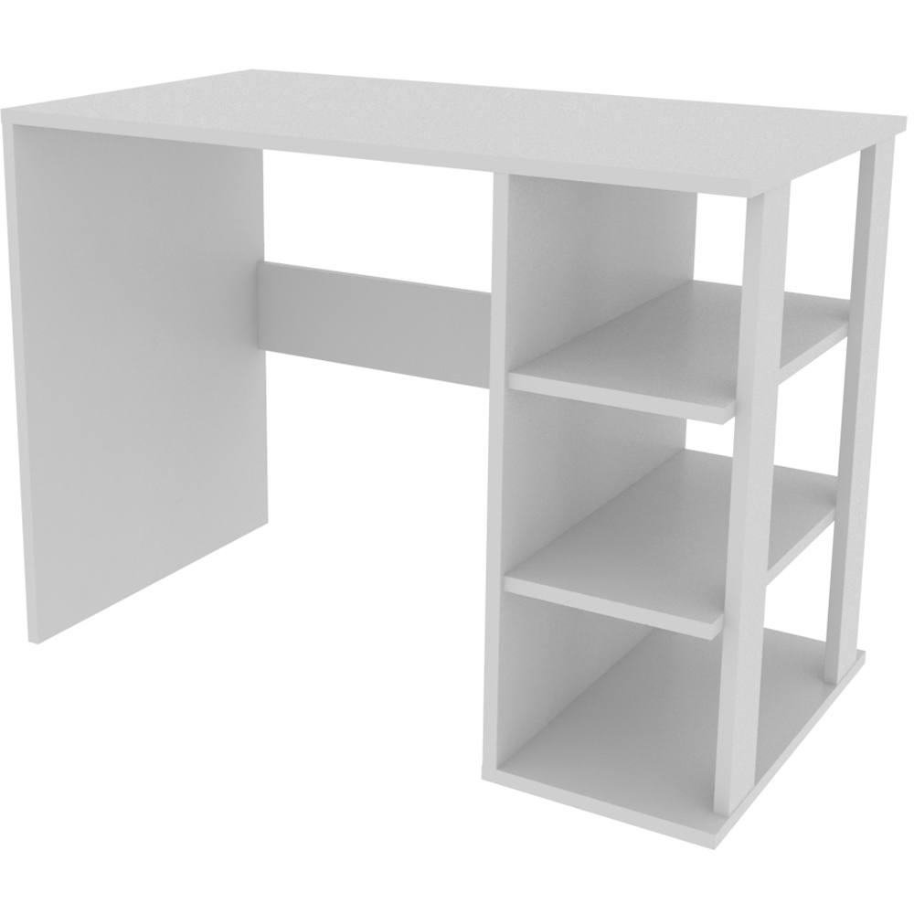 Decorotika Polina 3 Shelf Computer Desk White Image 2
