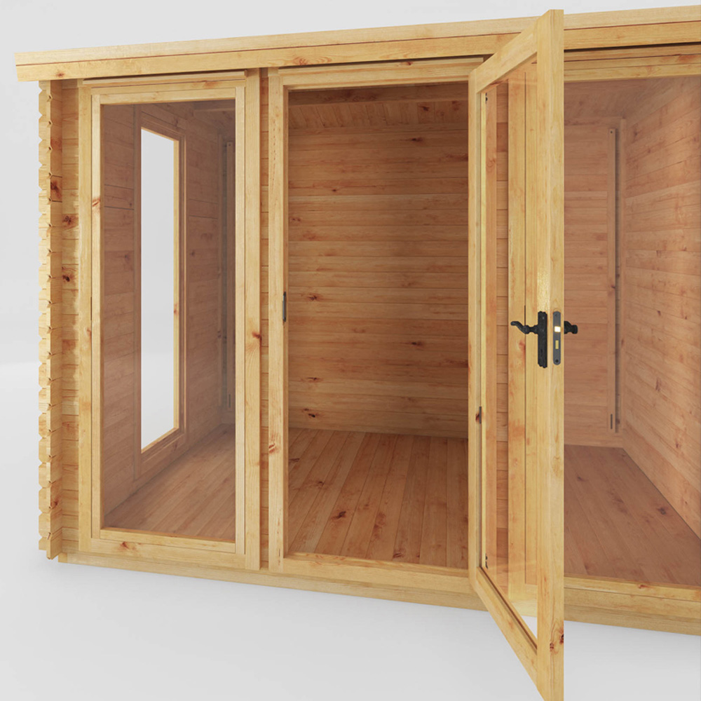 Mercia 9.8 x 8.2ft Wooden Reverse Apex Log Cabin Image 3