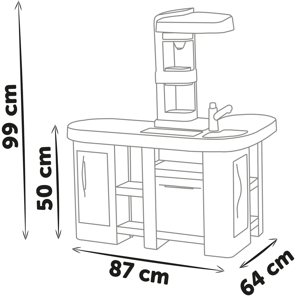 Smoby Tefal Kids 34 Piece Studio XL Bubble Kitchen Island Playset Image 9