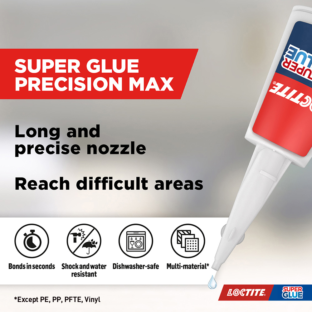 Loctite Precision Max Super Glue Liquid 10g | Wilko