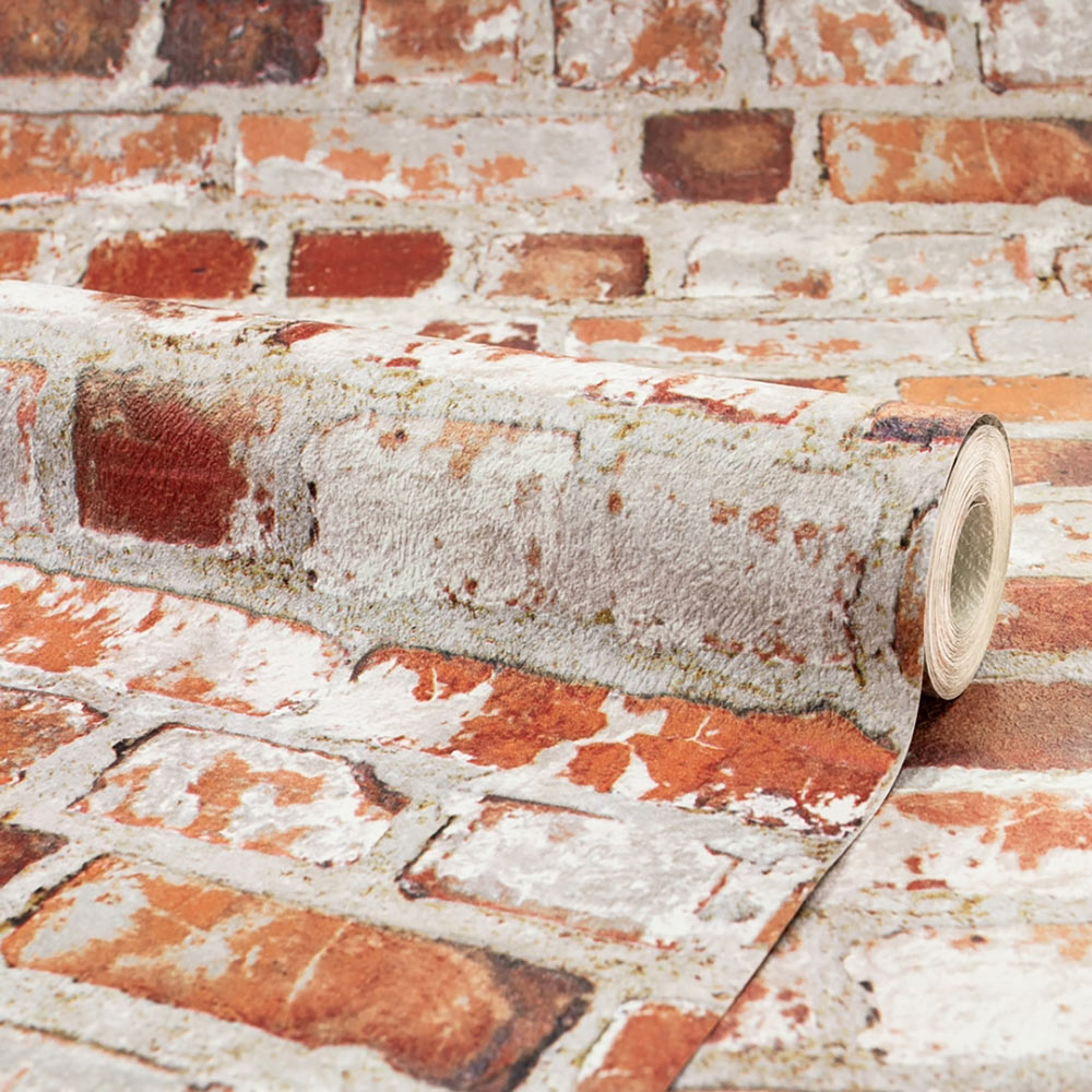 Muriva Loft Red Brick Wallpaper Image 2